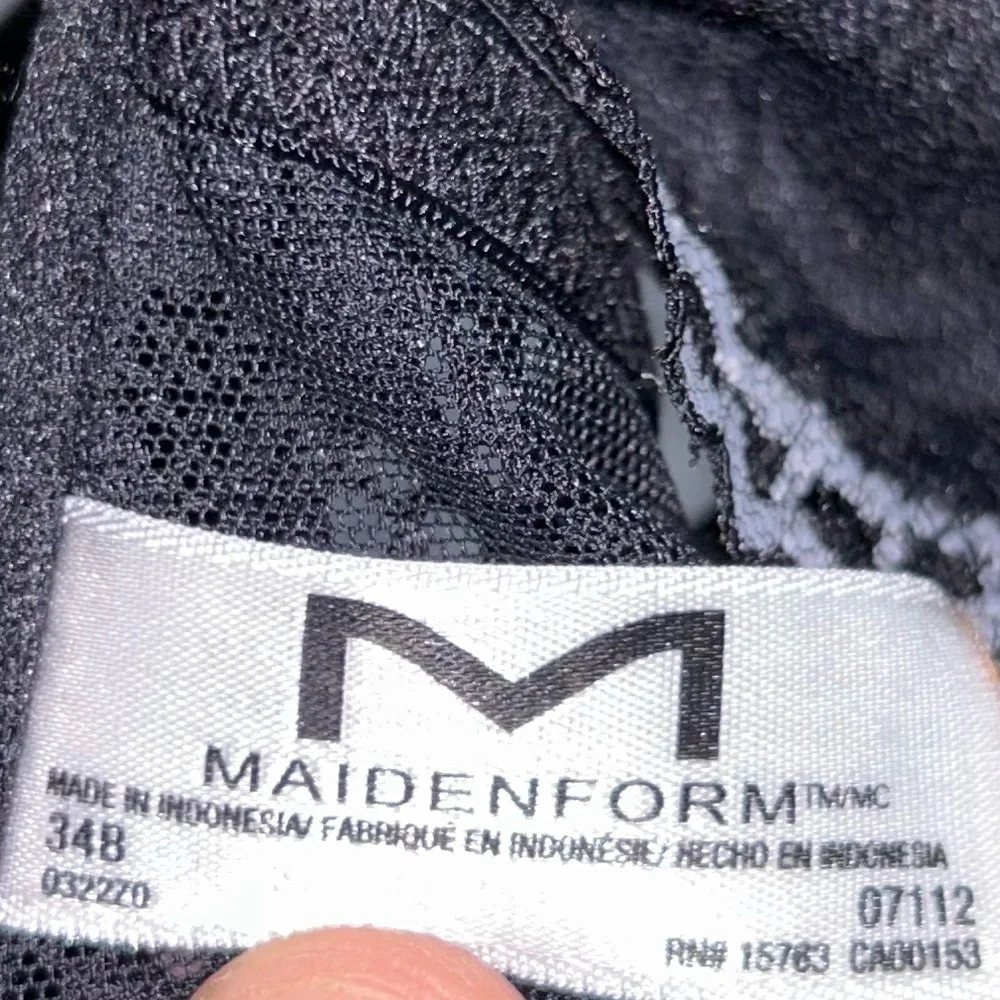 Maidenform Bra Lace Racerback Full Coverage Lightly Padded Underwire T-Shirt Bra